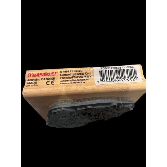 Stampendous Cherished Teddies Rubber Stamp Teddy Bear Birthday Cake, Celebration - Picture 3 of 5